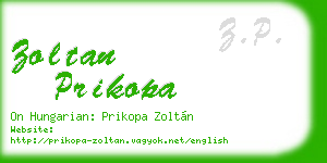 zoltan prikopa business card